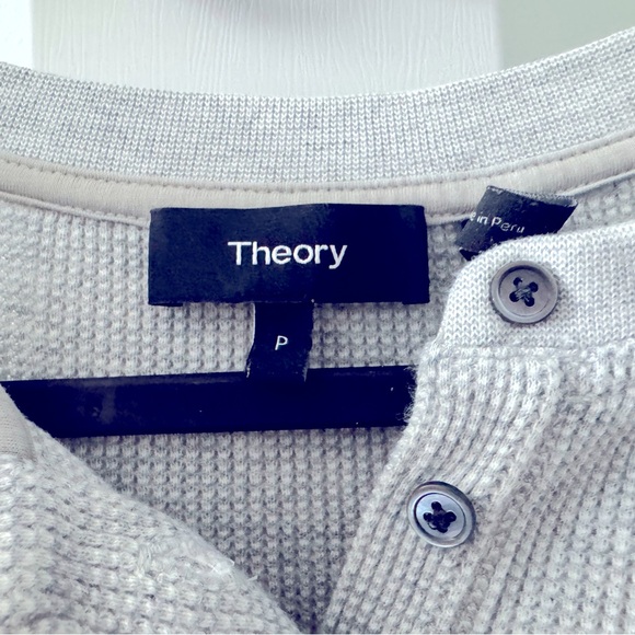 Theory Weekend Waffle Knit Henley Pullover - Picture 6 of 7